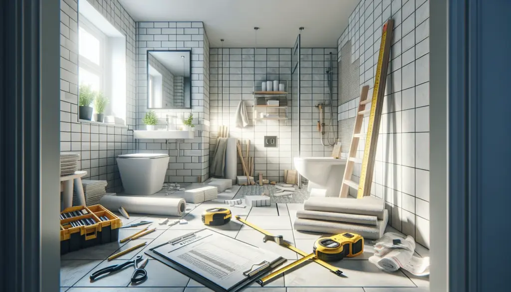 Badsanierung Kosten pro qm - Badezimmer Renovierung in Arbeit mit Kostenberechnung