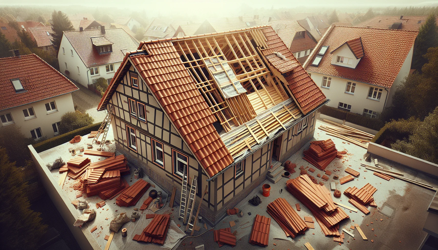 Dachziegel bei Dachsanierung