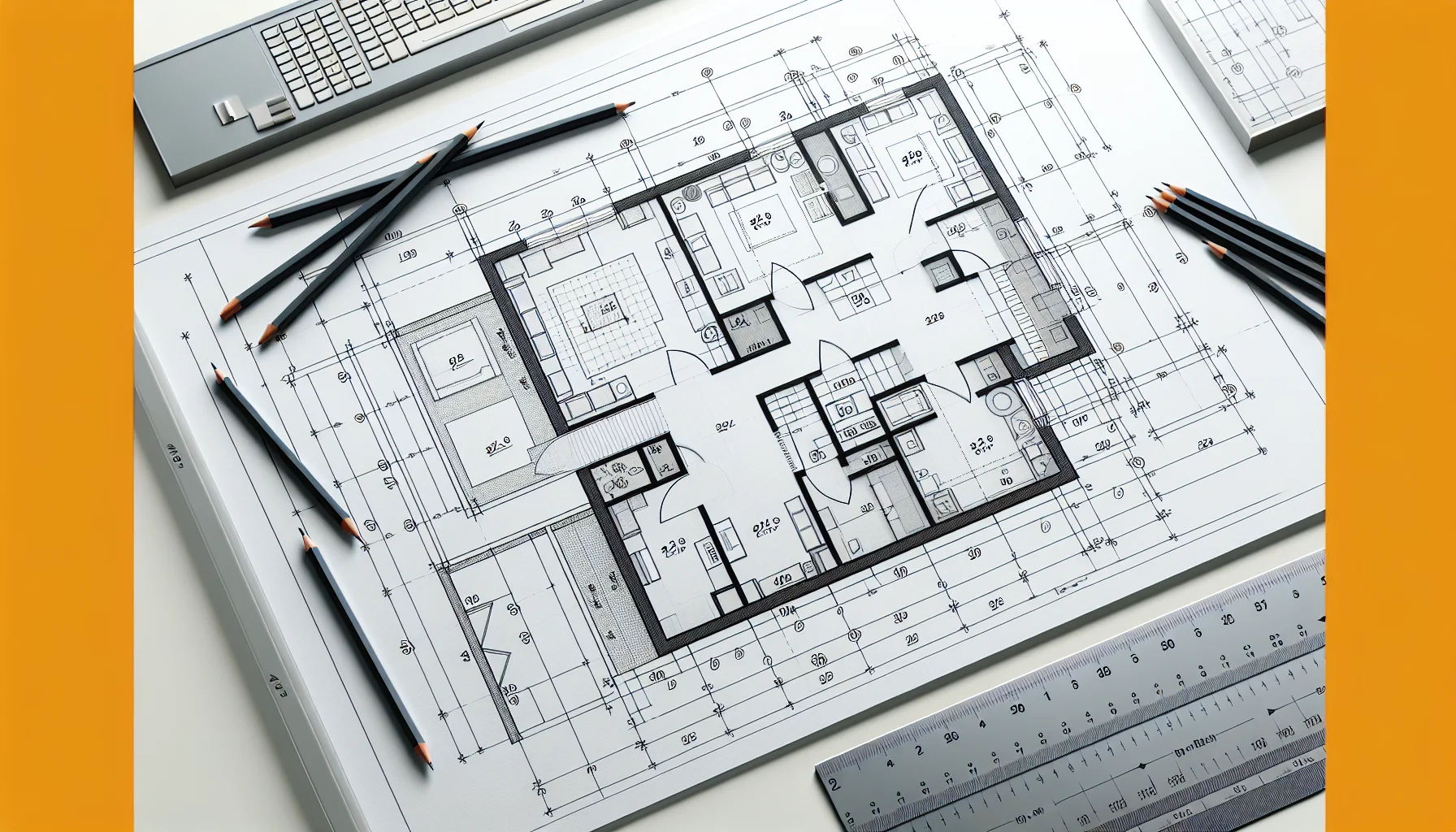 Detaillierter Grundriss eines 150 qm Fertighauses mit optimaler Raumaufteilung