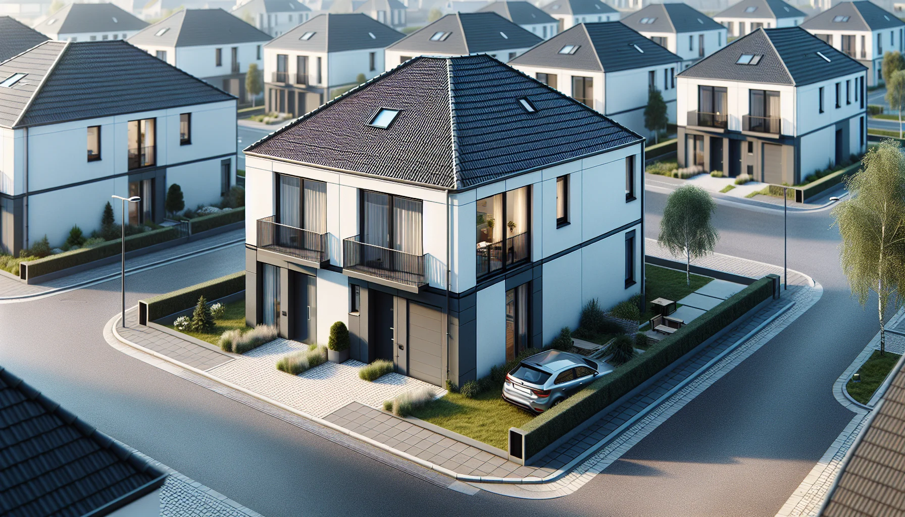 Doppelhaus als Fertighaus