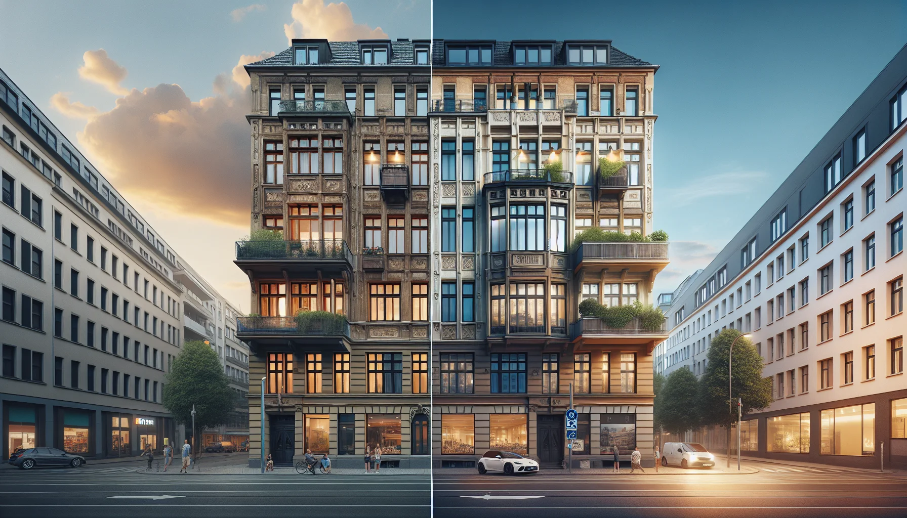 Erfolgreich sanierte Fassade in Karlsruhe nach abgeschlossener Renovierung