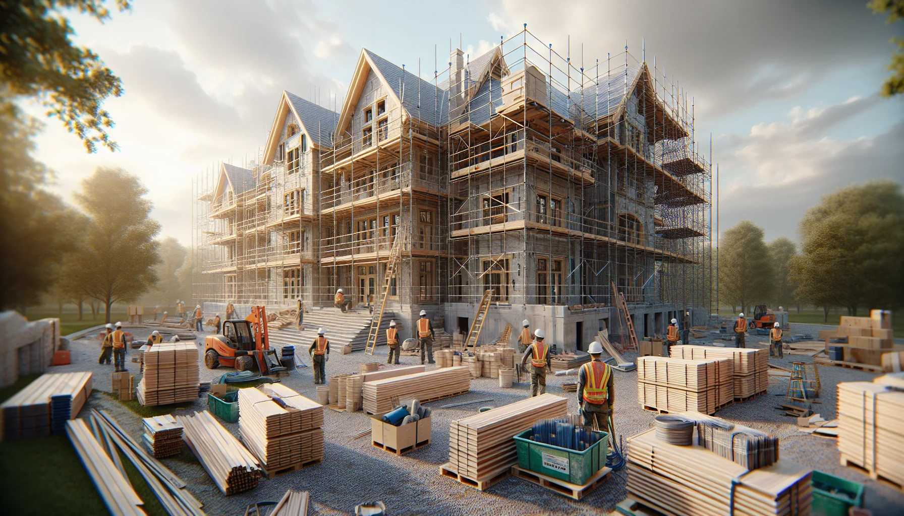 Haus während Kernsanierung