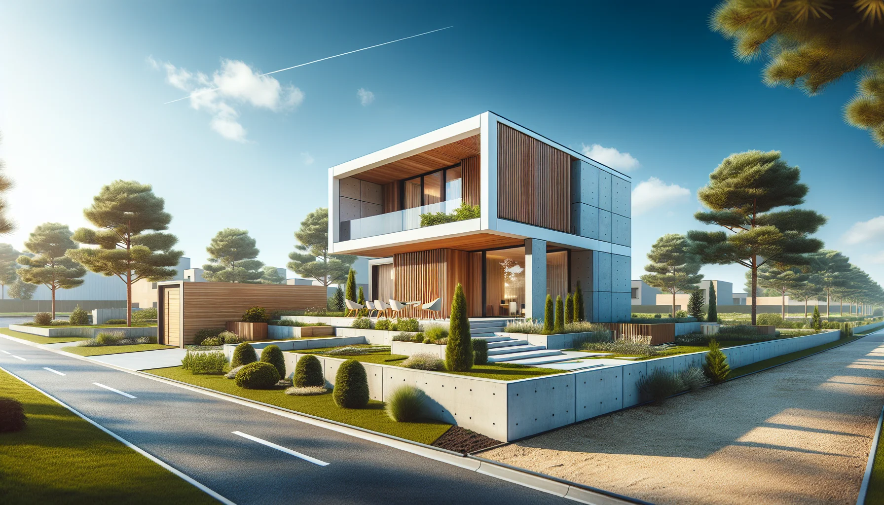 Modernes Fertighaus in Pforzheim mit zeitgenössischer Architektur