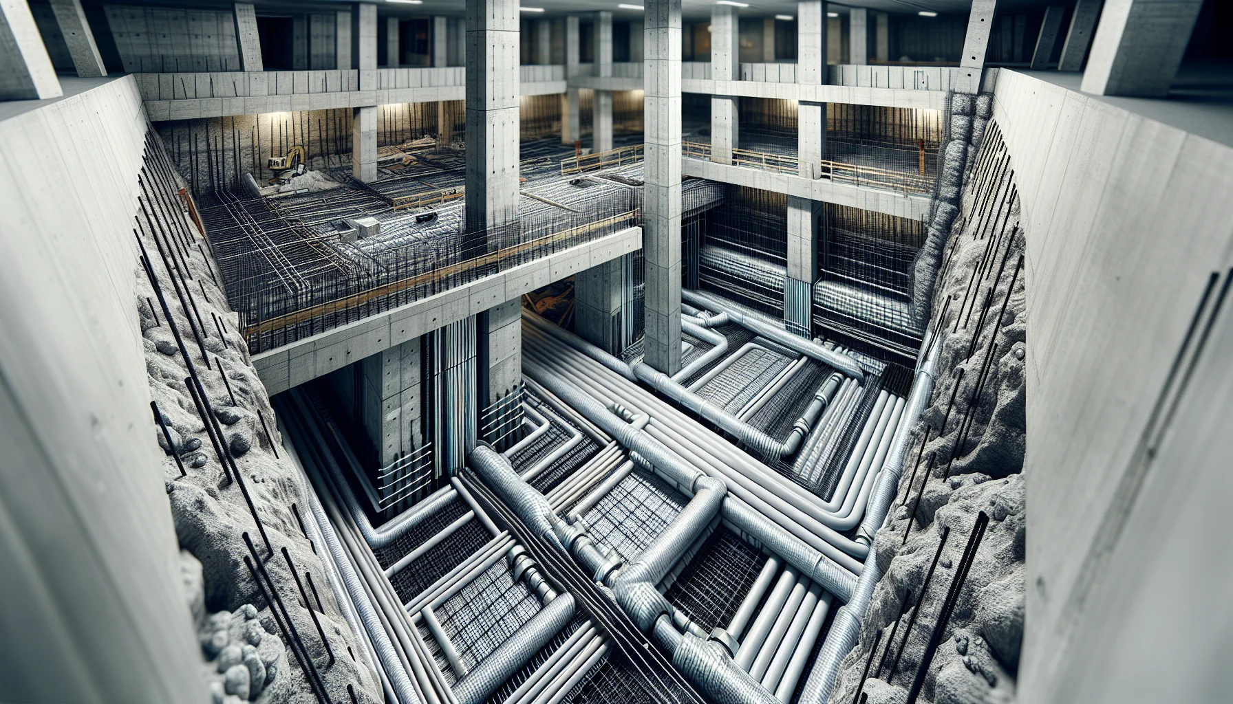 Technische Details der Kellerkonstruktion mit Abdichtung und Dämmung