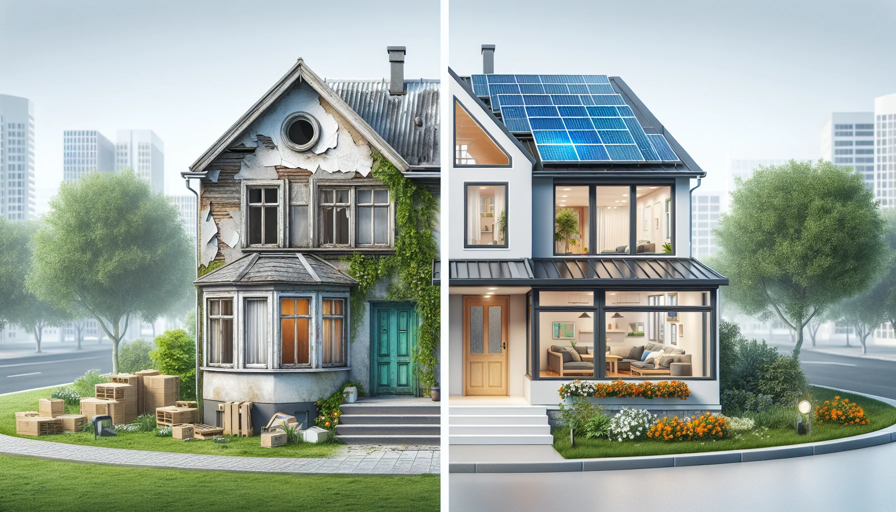 Vorher-Nachher Vergleich energetische Sanierung - Förderung KfW BAFA 2026