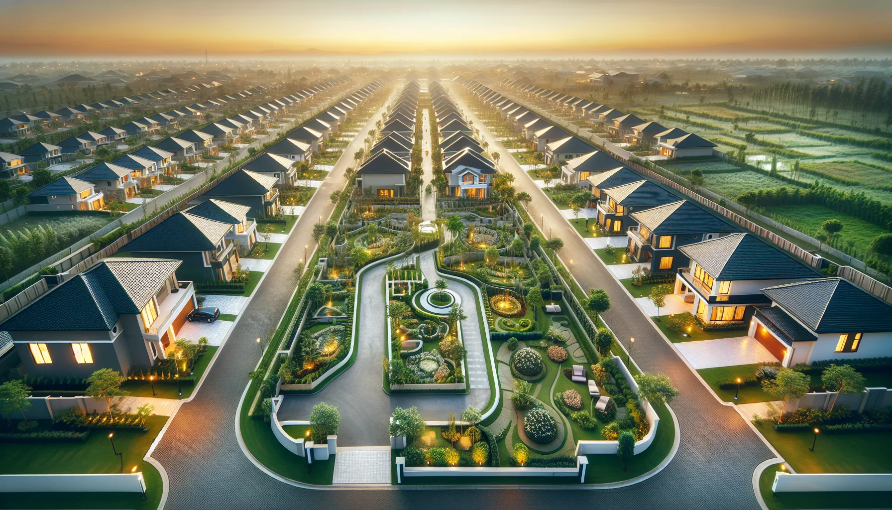 Fertige Häuser mit kompletter Infrastruktur nach Berücksichtigung aller Baunebenkosten