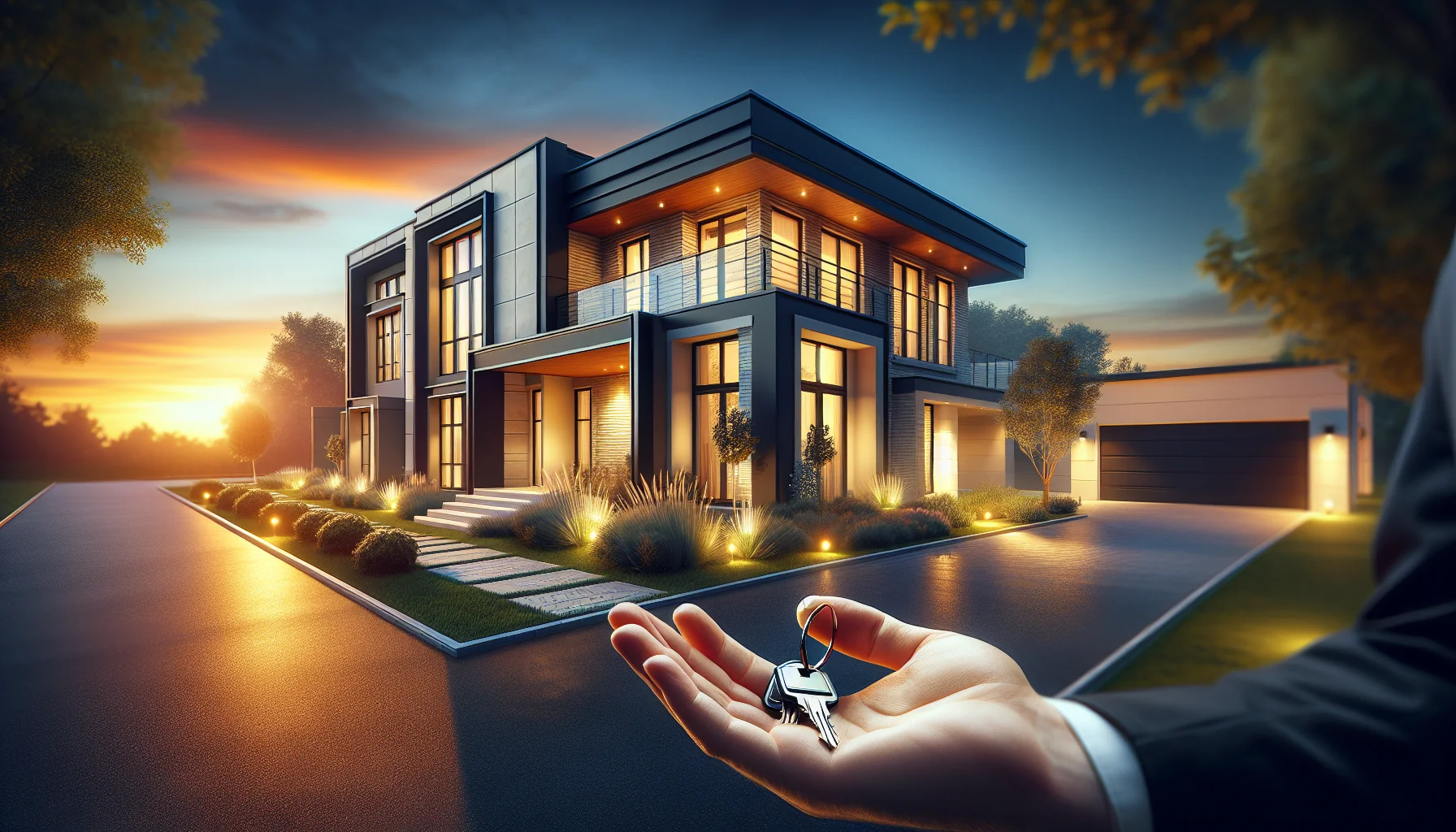 Fertiggestelltes schlüsselfertiges Haus mit Schlüsselübergabe