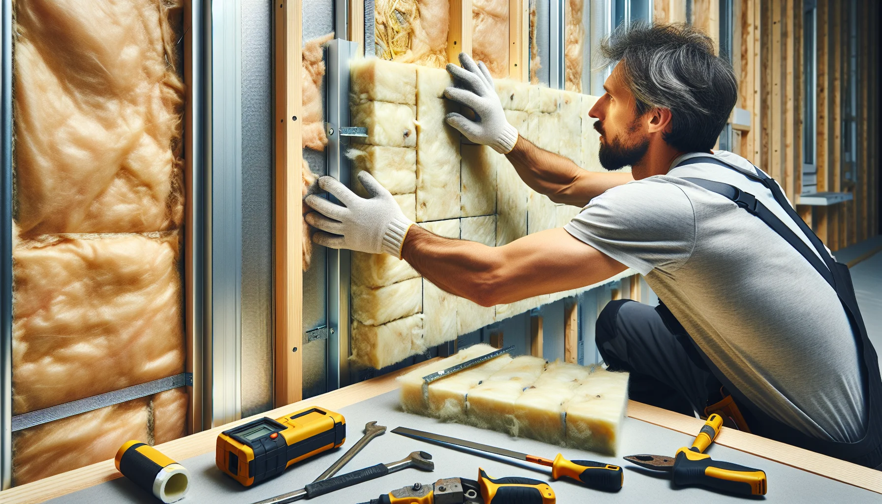 Professionelle Dämmarbeiten bei Komplettsanierung mit modernen Materialien