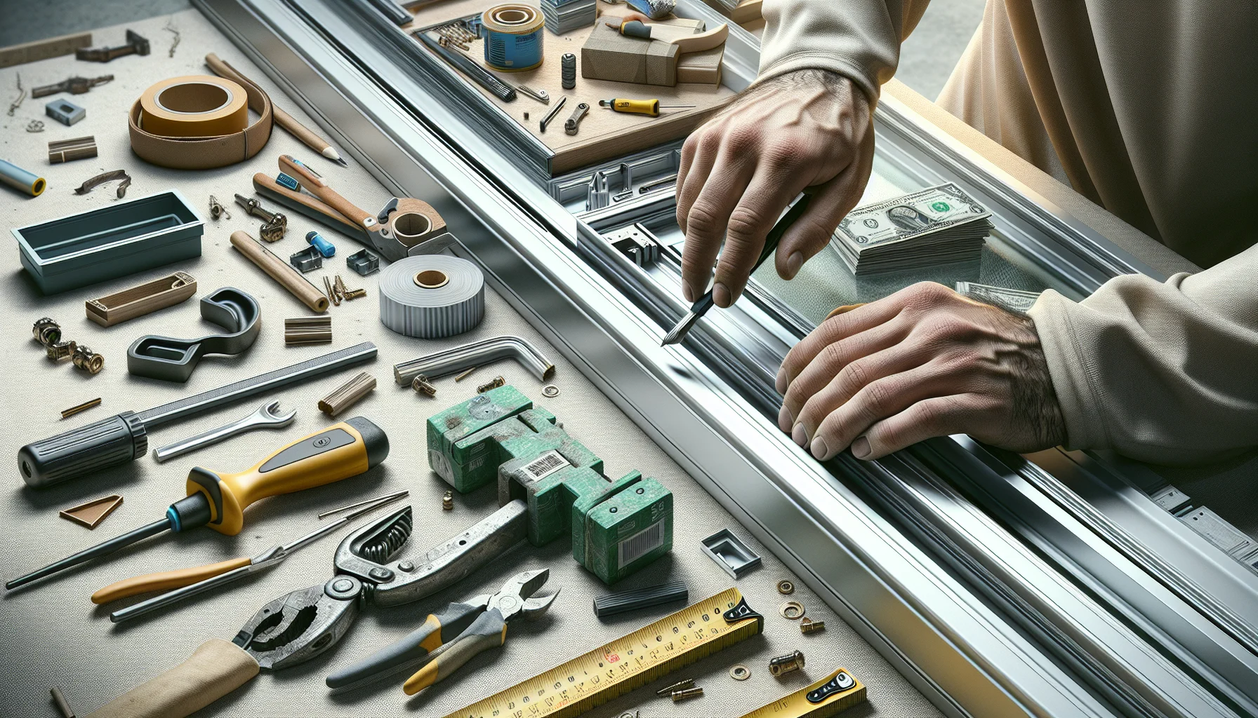 Professionelle Fensterinstallation durch Handwerker