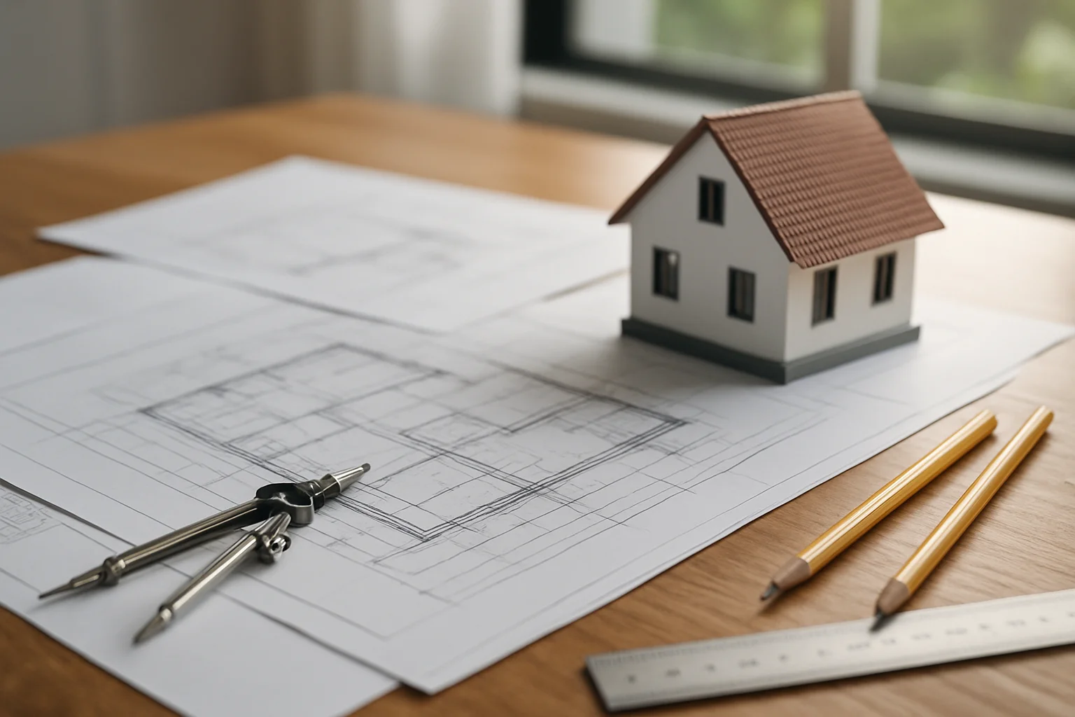 Bauplanung und Baugenehmigung – Detailansicht des Planungsprozesses eines Bauprojekts
