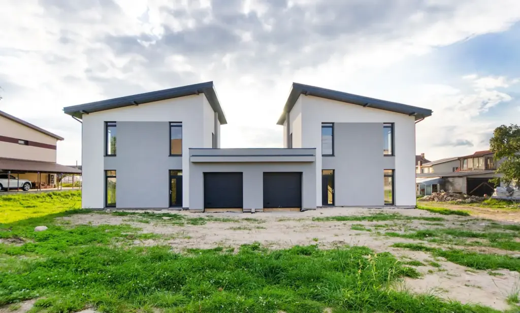 Moderner Massivhaus-Neubau mit klarer Architektur als Beispiel für ein KfW-Effizienzhaus