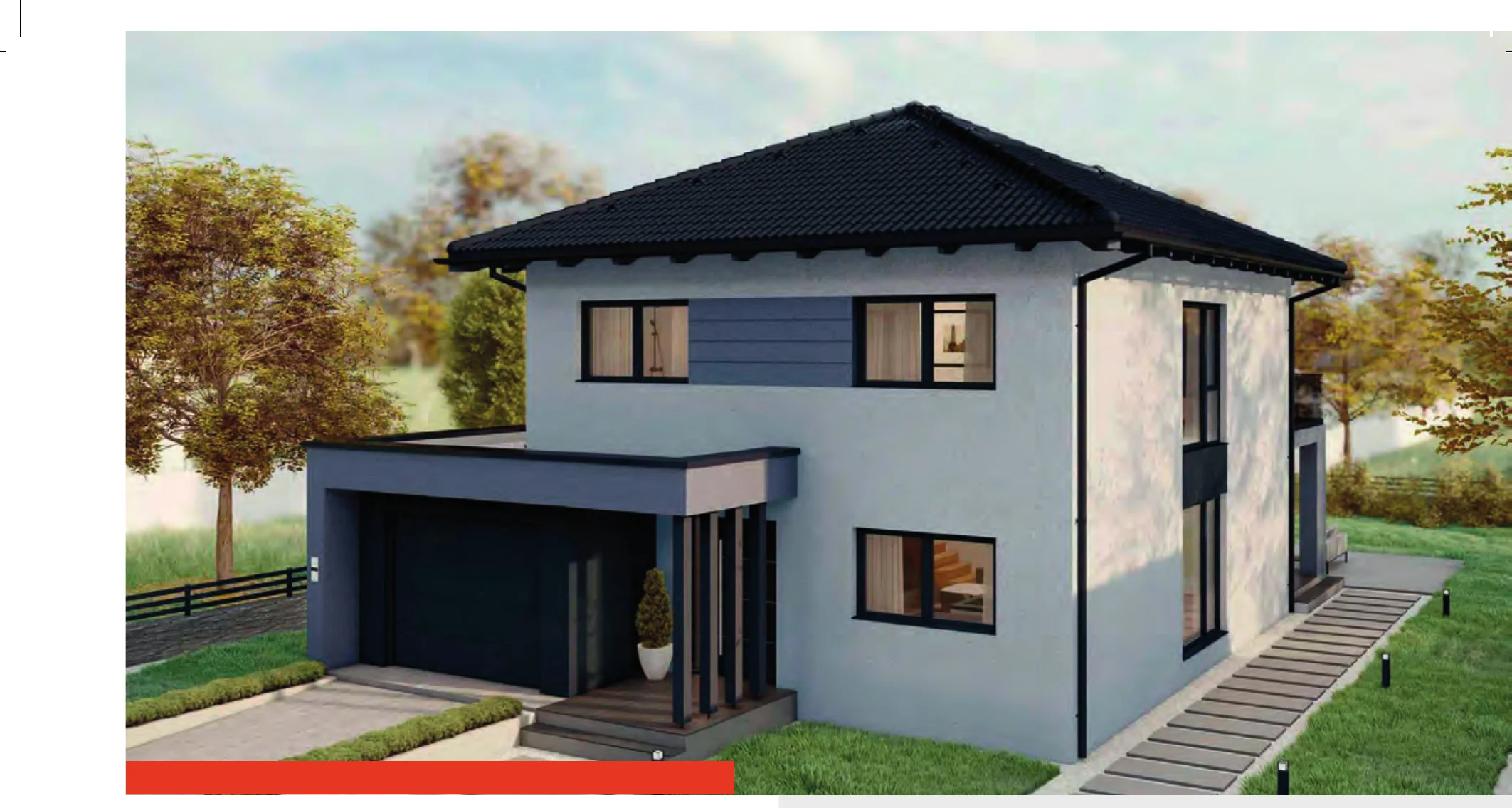 BAUTENT Fertighaus Modell für Ludwigshafen – Außenansicht