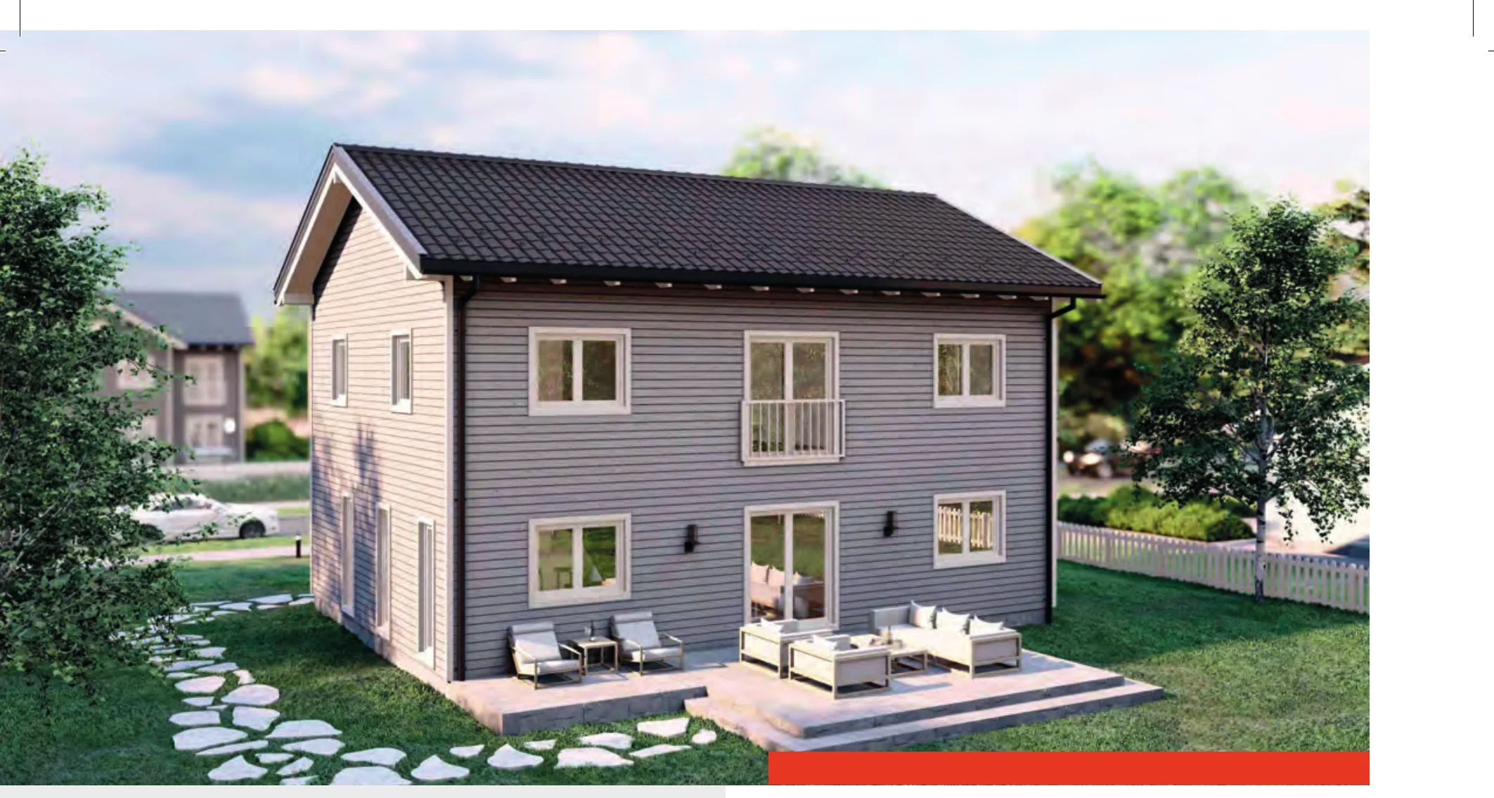 BAUTENT Fertighaus Modell für Saarbruecken – Außenansicht