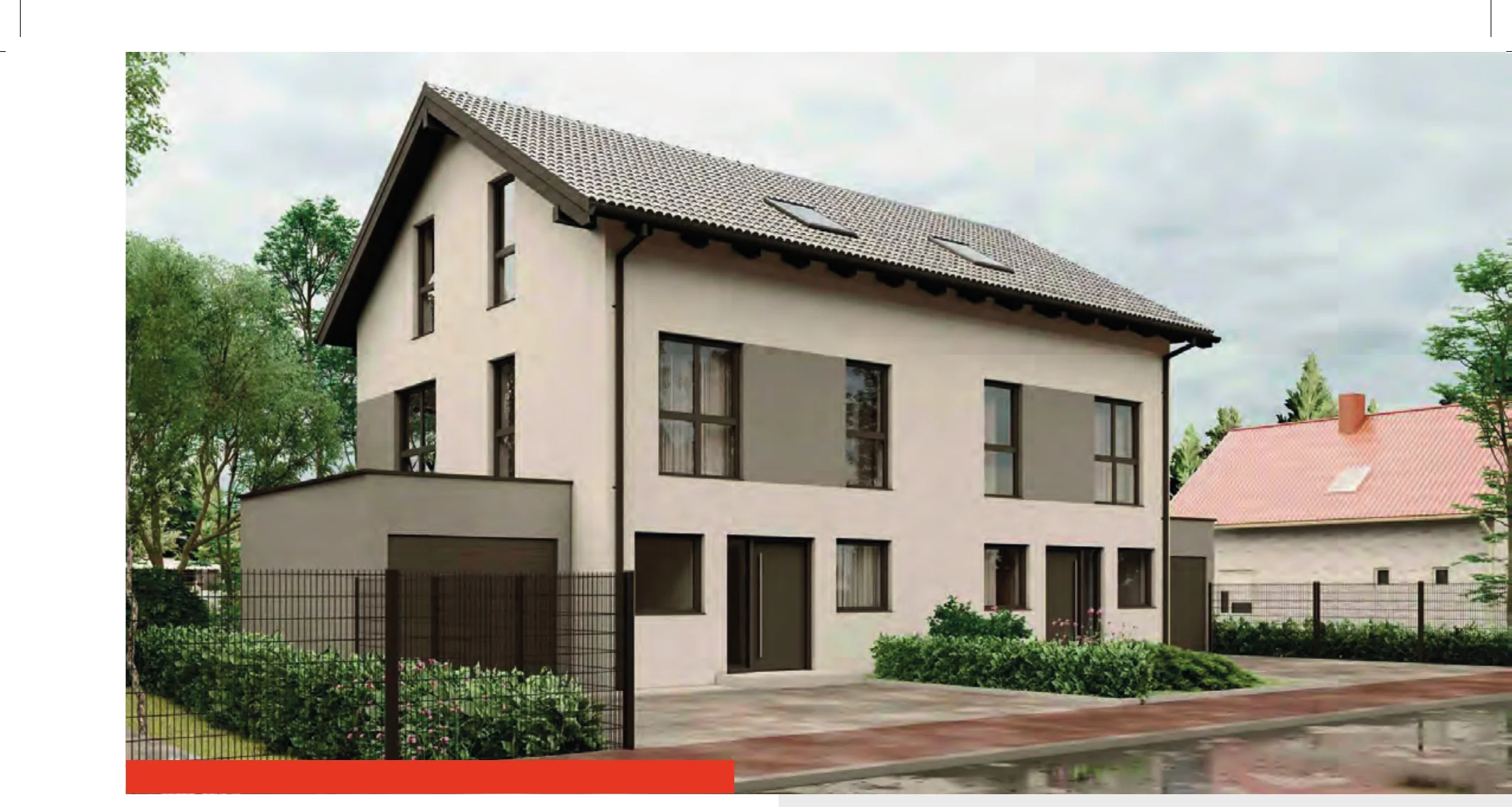 BAUTENT Fertighaus Modell für Heidelberg – Außenansicht