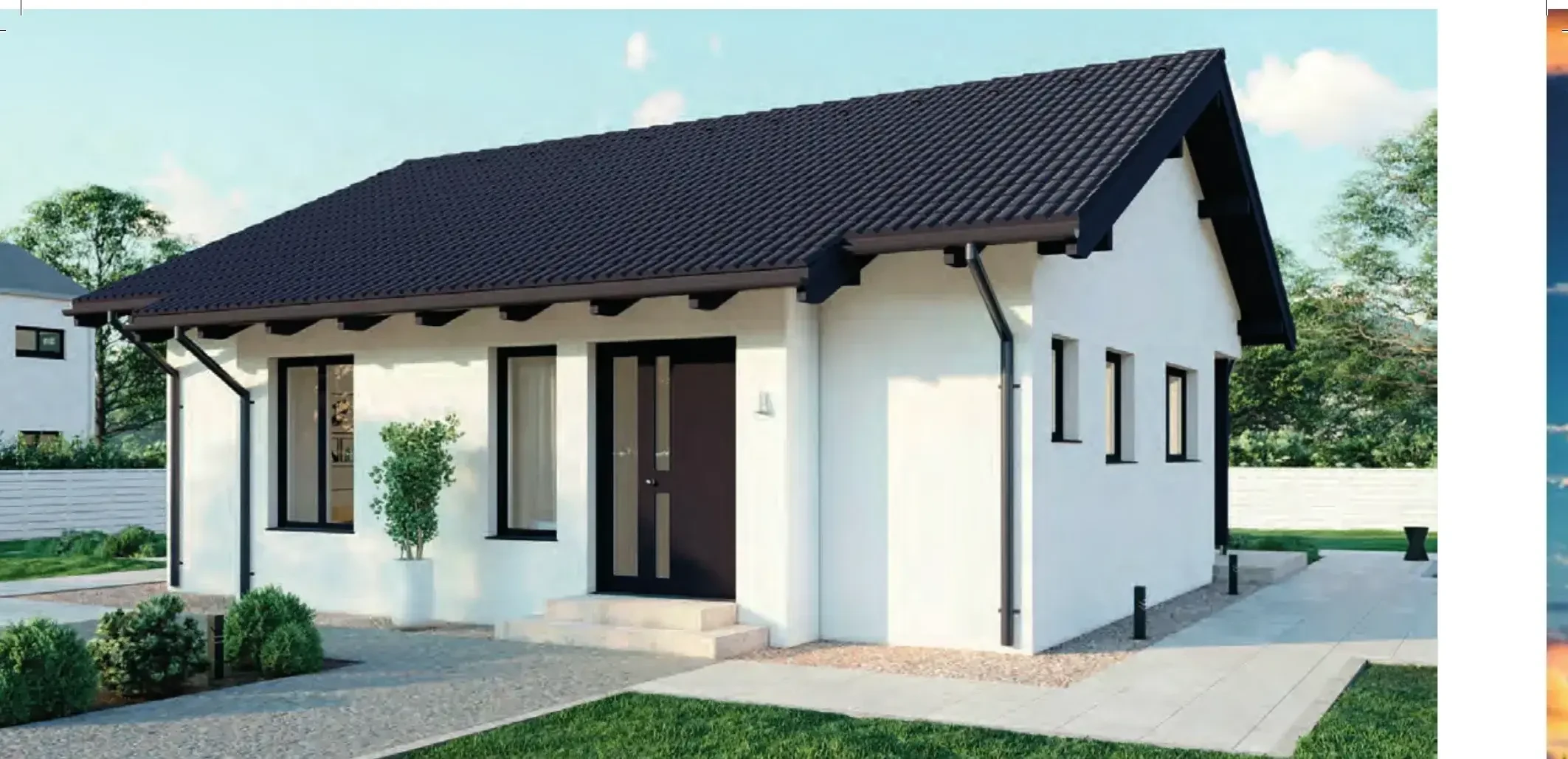 BAUTENT Fertighaus Modell Pearl – klassischer Bungalow