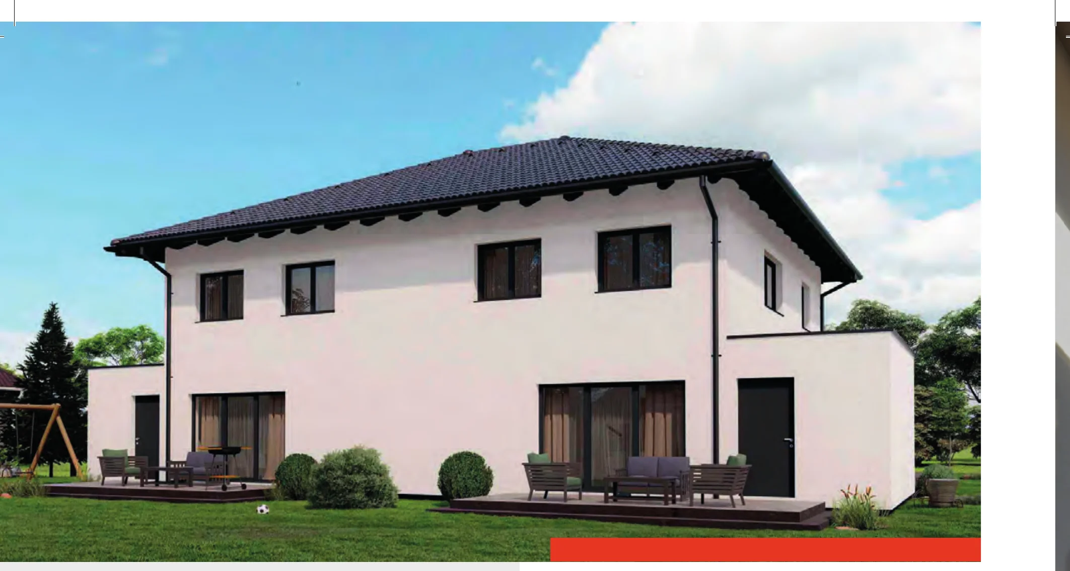 BAUTENT Fertighaus Modell für Mannheim – Außenansicht