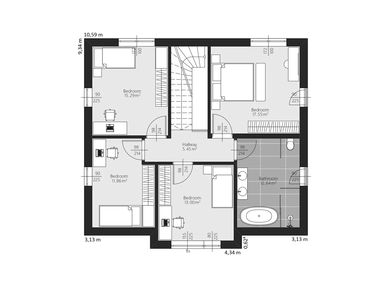BAUTENT Odenwald Grundriss Obergeschoss