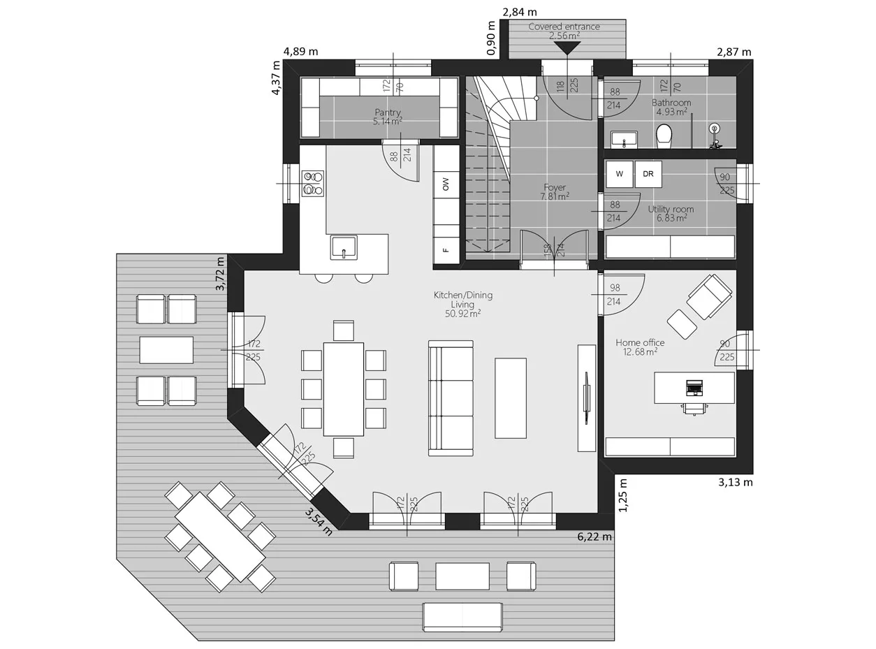 BAUTENT Residenz Grundriss Erdgeschoss